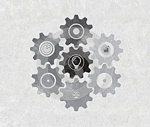 Drawing gears icon