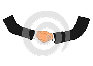 Drawing Graphics two business people shaking hands concept successful negotiate for business