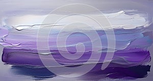 Drawing horizontal, different shades of purple brush strokes.