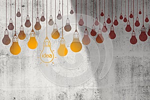 Drawing idea light bulb