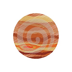 drawing jupiter planet system solar