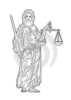 Drawing of a justice symbol