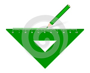Drawing line green angle piece