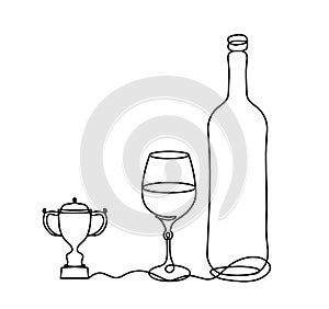 Drawing line wine