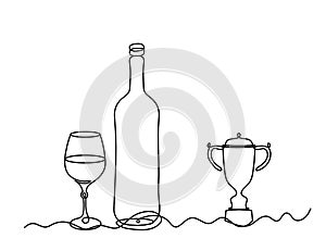Drawing line wine