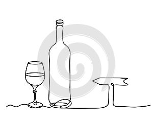 Drawing line wine