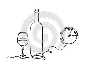 Drawing line wine