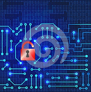 Drawing modern electronic circuit and binary code