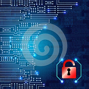 Drawing modern electronic circuit and binary code