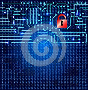 Drawing modern electronic circuit and binary code