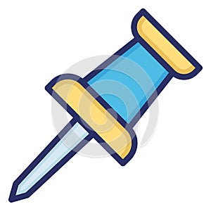 Drawing-pin  Isolated Vector icon which can easily modify or edit