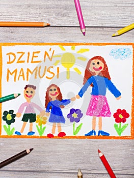 Drawing - Polish Mother`s Day card photo