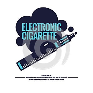 Drawing and poster of Electronic cigarette.
