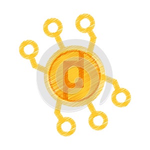 drawing protoshare coin web icon