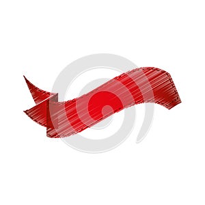 drawing red bookmarks ribbon image