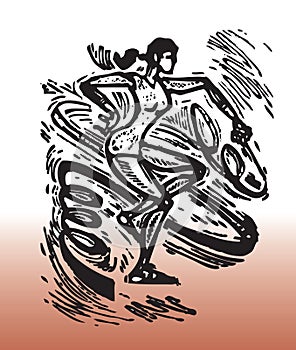 Drawing of Rhythmic Gymnast