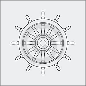 Drawing of ship wheel