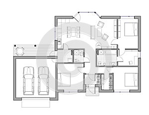 Drawing: single family house