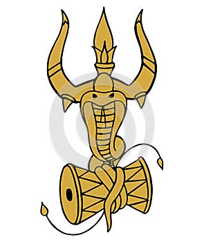 Sketch of Lord Shiva design elements outline  illustration photo