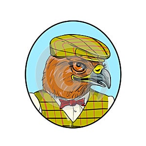 Outdoorsman Hawk Head Drawing photo
