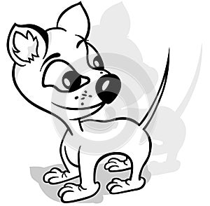 Drawing of a Small Funny Doggy