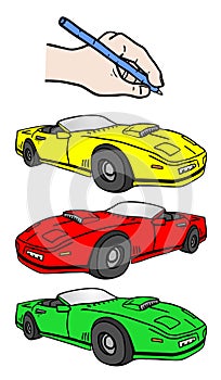Drawing speed car