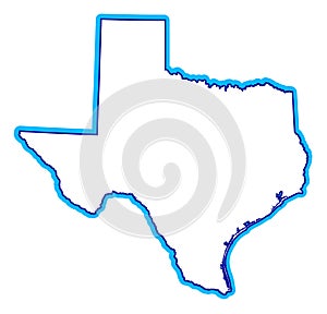 Drawing of state of Texas