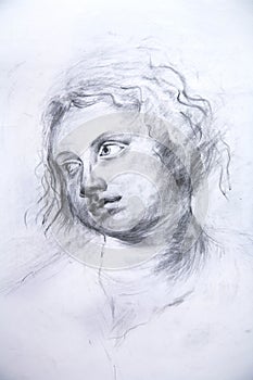 Drawing studio works. Portrait