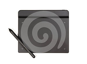 Drawing tablet isolated on white