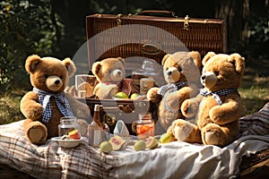 Drawing of a Teddy bears picnic