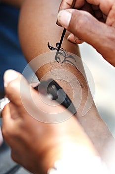 Drawing temporary tattoo