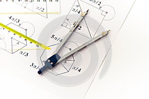 Drawing tools with compass