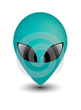 Drawing of a traditional alien face