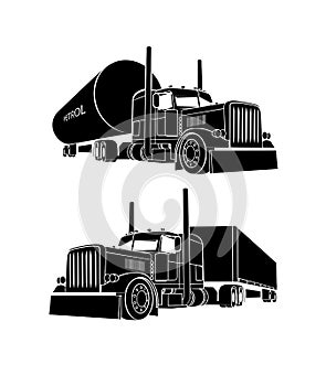 Drawing of the truck transporting a load