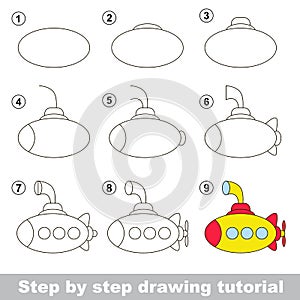 Drawing tutorial. Game for Submarine.