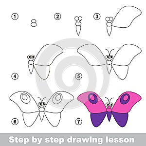 Drawing tutorial. How to draw a Butterfly photo