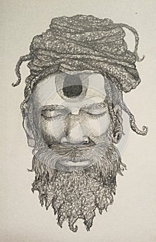 Drawing Of Vaishnav Sadhu photo