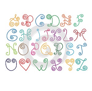 Drawing vector letters