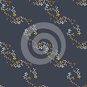 Drawing of wild berry,pattern in folk style