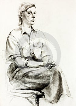 Drawing of a woman