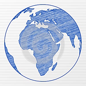 Drawing world globe 2