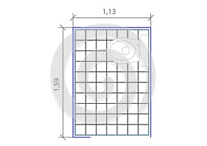 Drawings of AutoCAD blocks representing bathrooms