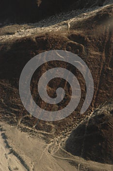 Drawings, Nazca lines ( lineas de nazca ) in the desert of nazca - Peru. Landmark - High quality photo photo