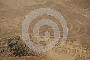 Drawings, Nazca lines ( lineas de nazca ) in the desert of nazca - Peru. Landmark - High quality photo photo