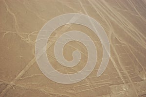 Drawings, Nazca lines ( lineas de nazca ) in the desert of nazca - Peru. Landmark - High quality photo photo