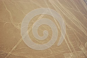 Drawings, Nazca lines ( lineas de nazca ) in the desert of nazca - Peru. Landmark - High quality photo photo