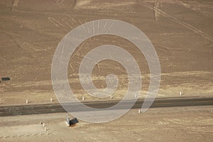 Drawings, Nazca lines ( lineas de nazca ) in the desert of nazca - Peru. Landmark - High quality photo photo