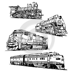 Drawings of trains photo