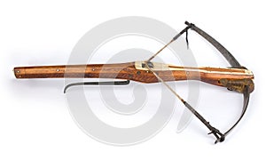 A drawn crossbow