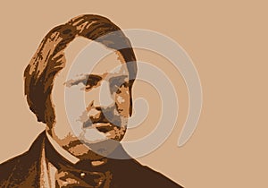 Portrait of HonorÃÂ© de Balzac, famous French writer of the 19th century.